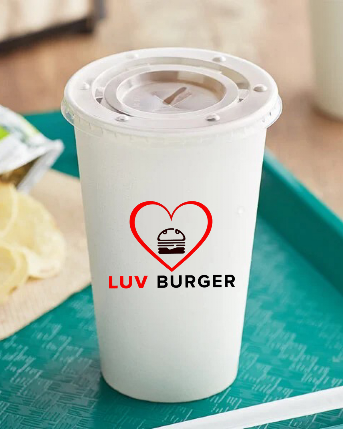 Vanilla shake with caramel drizzle